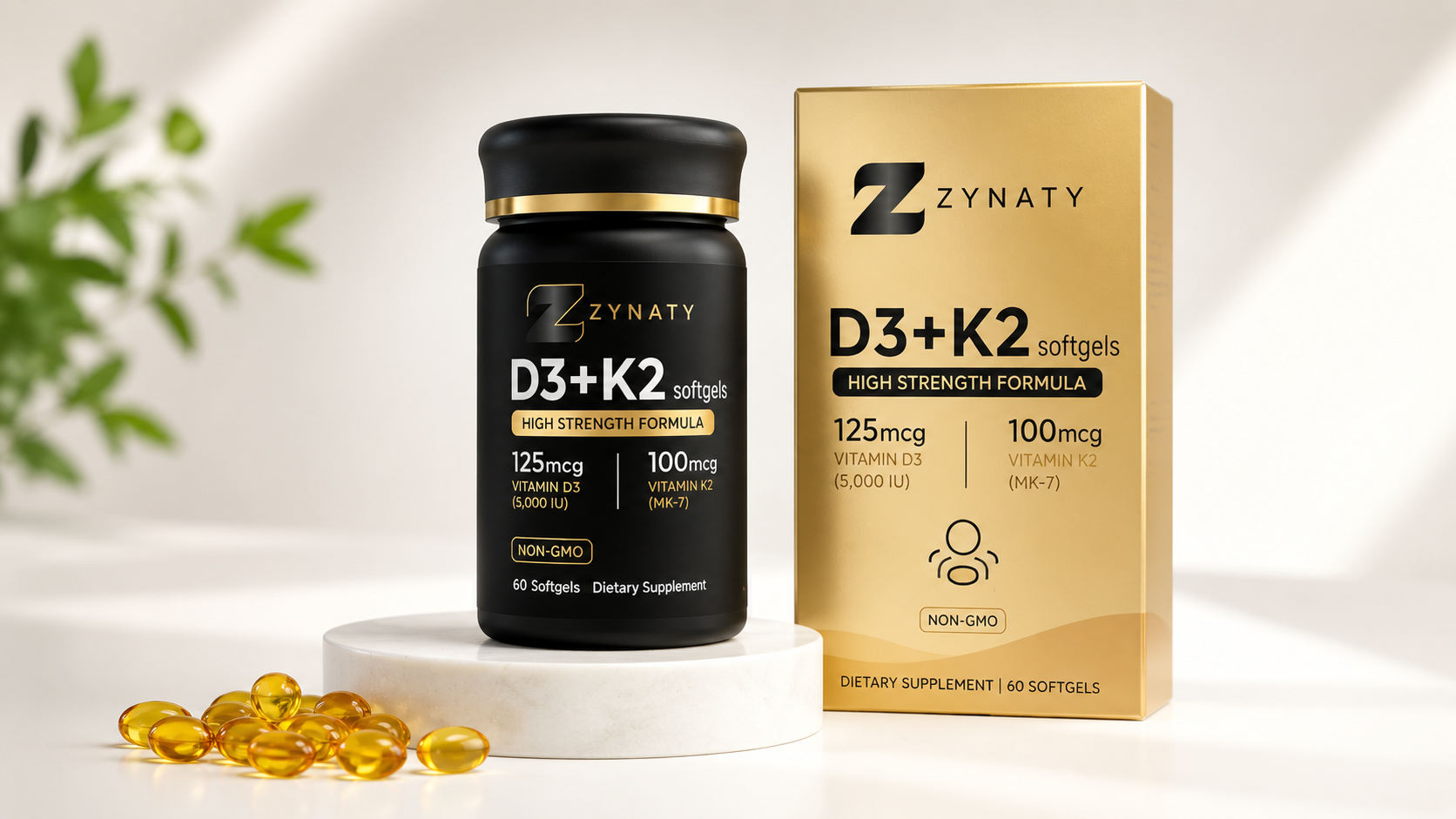 Zynaty softgel capsules being poured